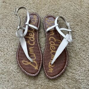 Sam Edelman white and brown sandals